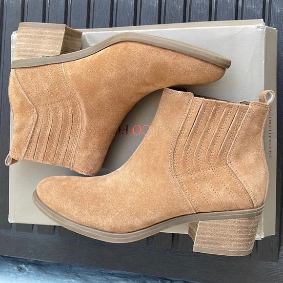 Franco Fortini Shoes Franco Fortini Darcie Cognac Suede Ankle